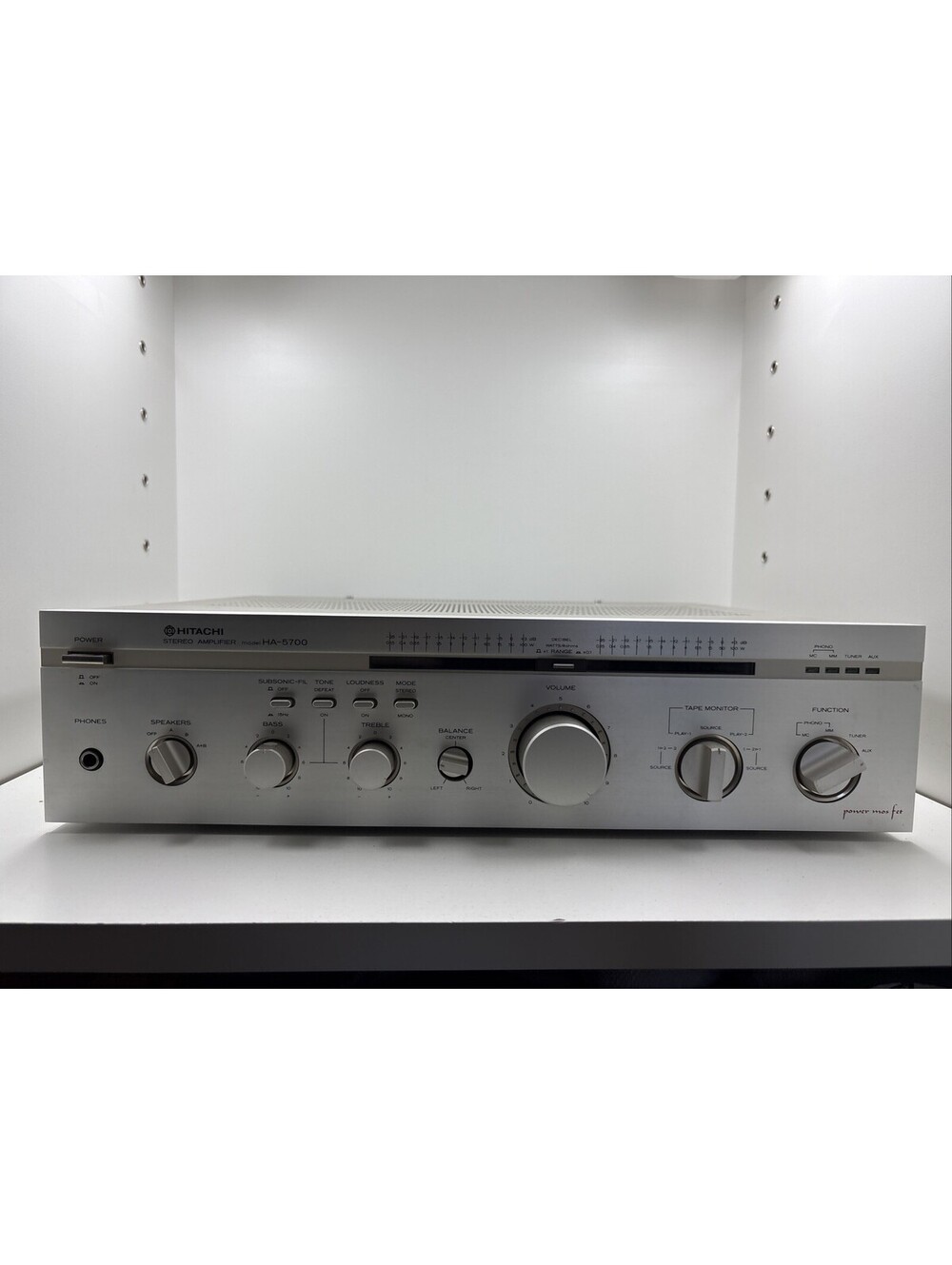Hitachi HA-5700 Vintage Stereo Amplifier Power Mos Fet Tested Works